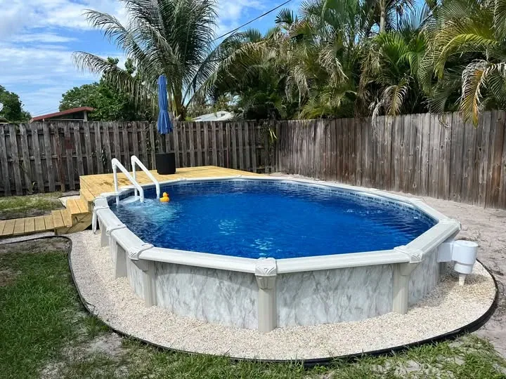 Triton pool liner installation photo