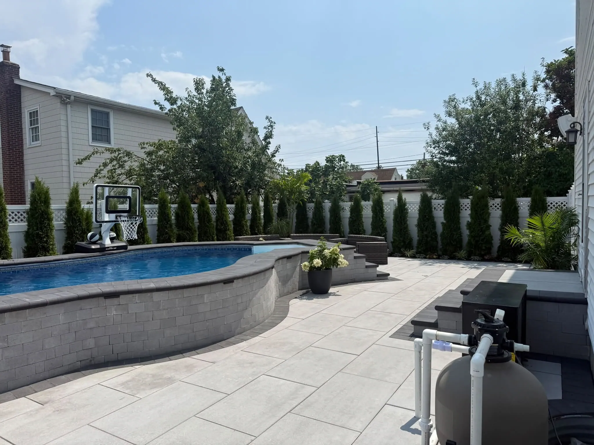 Triton pool liner installation photo