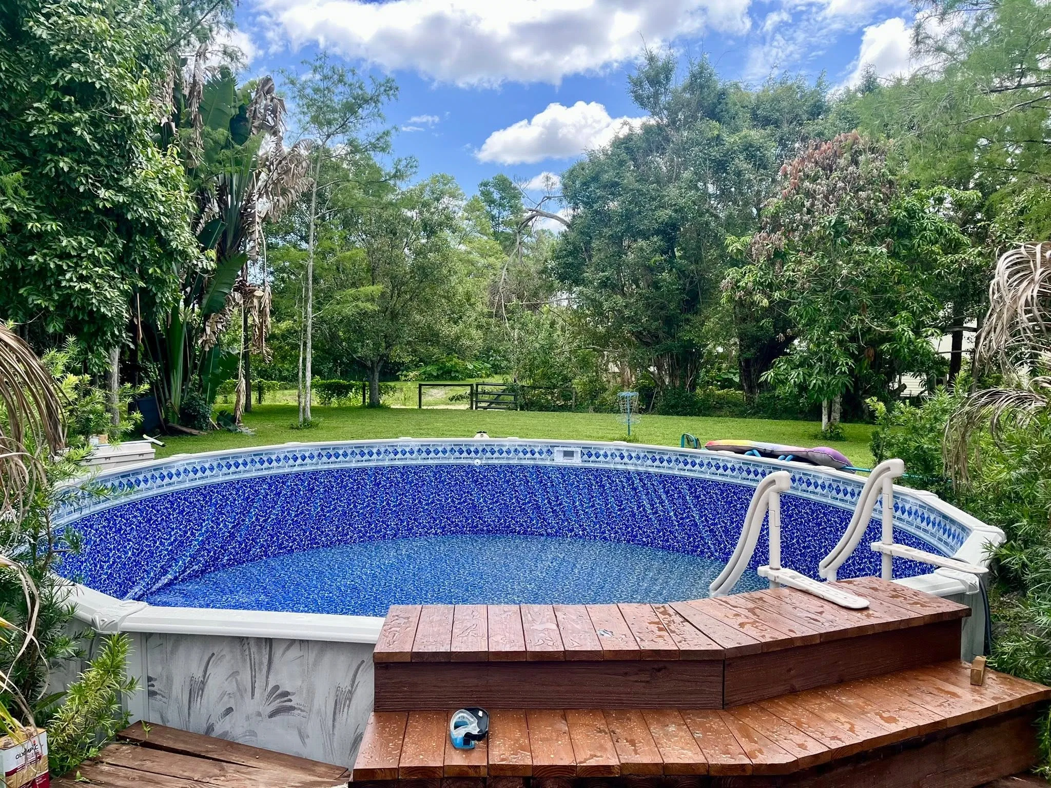 Triton pool liner installation photo