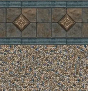 Slate Medallion pool liner pattern